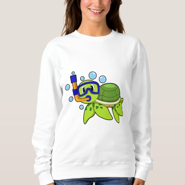 Camiseta Tartaruga a mergulhar com Snorkel (Frente)