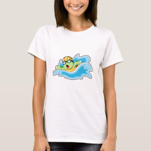 Camiseta Tartaruga a Nadar na Água