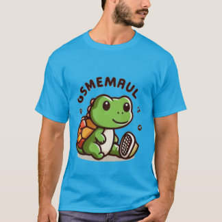 Camiseta Tartaruga Adorável com Letra OSMEMAUL