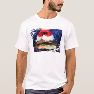 Camiseta Tartaruga africana do sideneck que veste o chapéu
