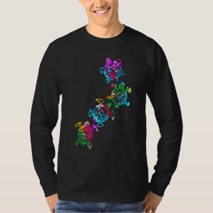 Camiseta Tartaruga Amante de Animais Oceânicos com Padrão T