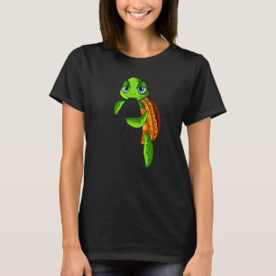 Camiseta Tartaruga Animal Marinho Mulheres Meninas Crianças