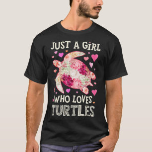 Camiseta Tartaruga Apenas Uma Menina Que Ama Tortoise Fluxo