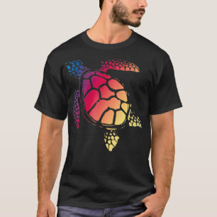 Camiseta Tartaruga Arte Colorida Mar Réptil Natureza Presen
