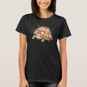 Camiseta Tartaruga Árvore De Natal Leve Pjama Xmas Gr