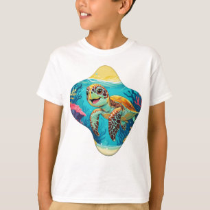 Camiseta Tartaruga Boho Australiana - Salpico Ensolarado