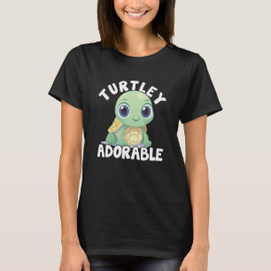 Camiseta Tartaruga Bonita Para Crianças Turtley Adorable To