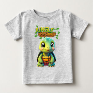 Camiseta Tartaruga Caixa de Diversão Animal de Jardim Zooló