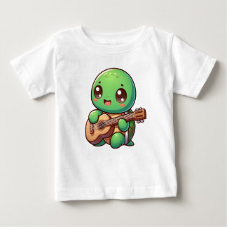 Camiseta Tartaruga Chibi Cuja Tocação Toca Violão