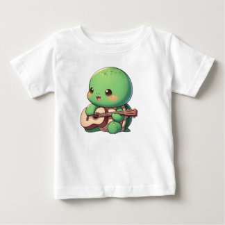 Camiseta Tartaruga Chibi Cuja Tocação Toca Violão