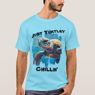 Camiseta Tartaruga Chillin' Sea Turtle Close-Up