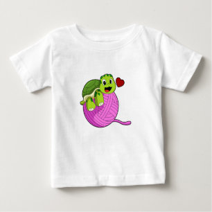 Camiseta Tartaruga com Bola de Lã