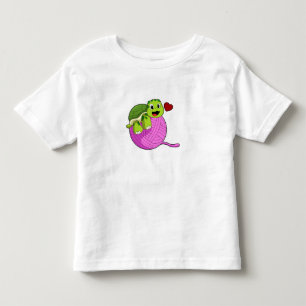 Camiseta Tartaruga com Bola de Lã