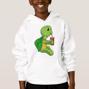 Camiseta Tartaruga com caneca Bebendo com palha