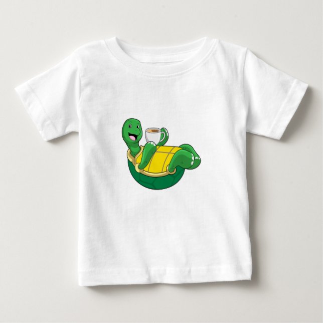 Camiseta Tartaruga com copo de café (Frente)