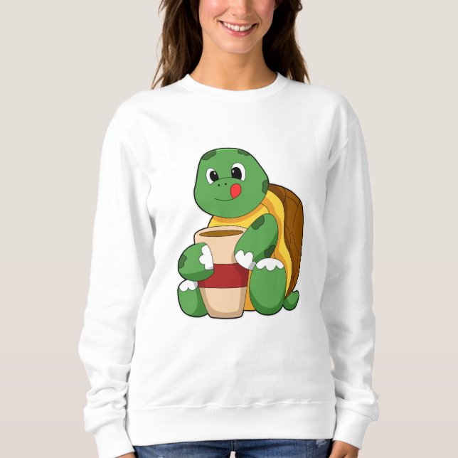 Camiseta Tartaruga com copo de café (Frente)