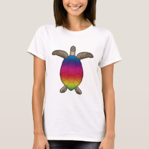 Camiseta Tartaruga com cores arco-íris