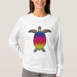 Camiseta Tartaruga com cores arco-íris