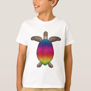 Camiseta Tartaruga com cores arco-íris