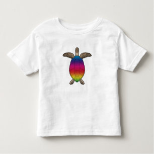 Camiseta Tartaruga com cores arco-íris
