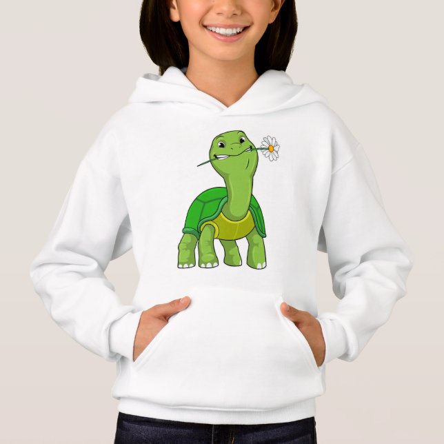 Camiseta Tartaruga com Flor Margarida (Frente)