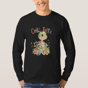 Camiseta tartaruga com flores tartarugas bonitinhas blindad