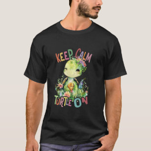Camiseta tartaruga com flores tartarugas fofinhas e animais