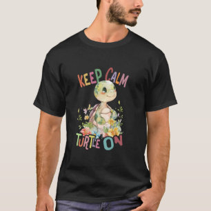Camiseta tartaruga com flores tartarugas fofinhas e animais