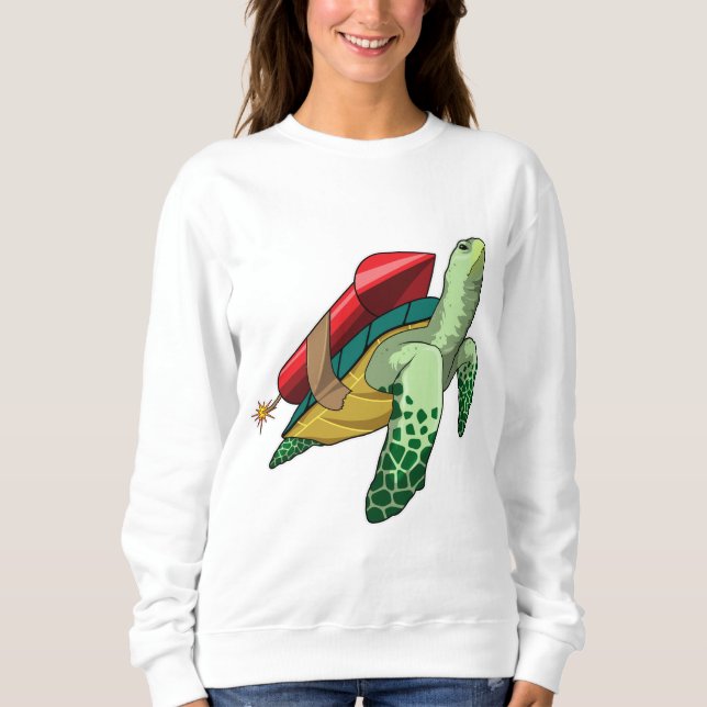 Camiseta Tartaruga com foguete (Frente)