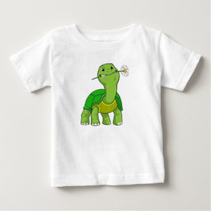 Camiseta Tartaruga com margarida