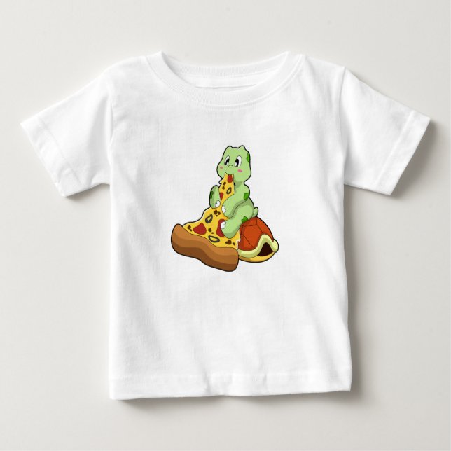 Camiseta Tartaruga com pizza (Frente)
