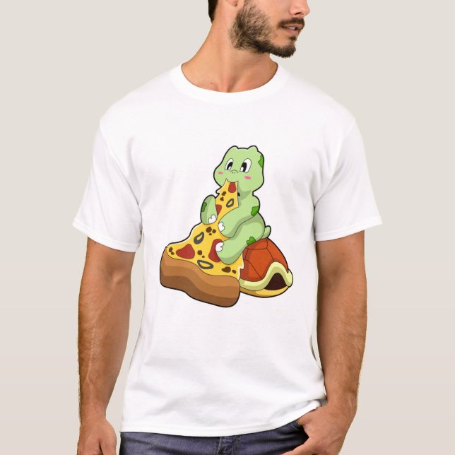 Camiseta Tartaruga com pizza (Frente)