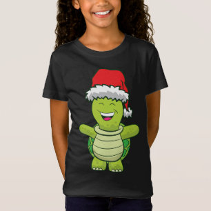 Camiseta Tartaruga com Santa Hat, Tartaruga