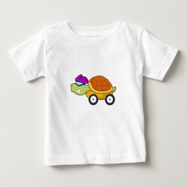 Camiseta Tartaruga com Shell como Carro (Frente)