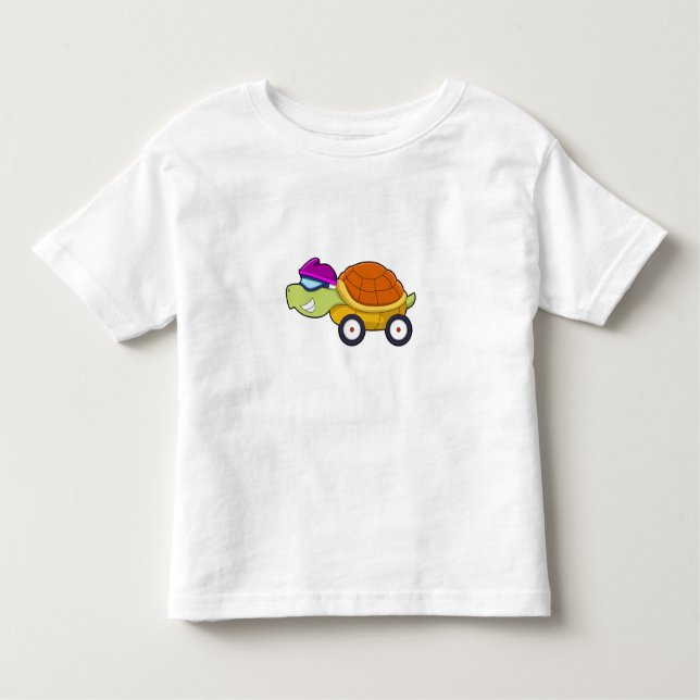 Camiseta Tartaruga com Shell como Carro (Frente)