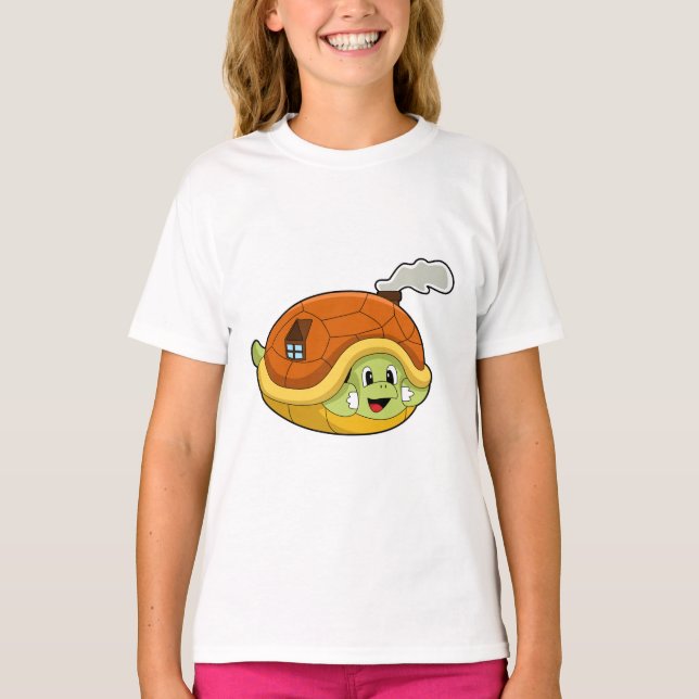 Camiseta Tartaruga com Shell como Casa (Frente)