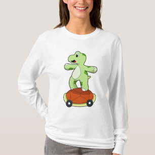 Camiseta Tartaruga com Shell como skate