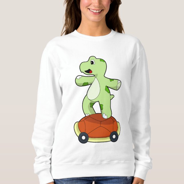 Camiseta Tartaruga com Shell como skate (Frente)