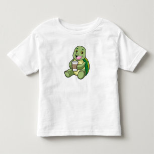 Camiseta Tartaruga com Shell e Café para ir