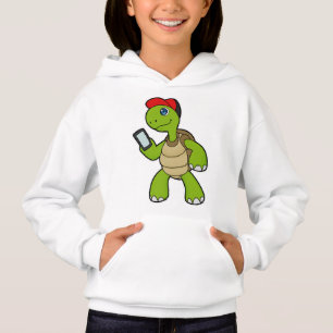 Camiseta Tartaruga com telefone e chapéu