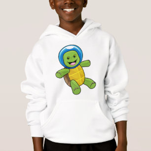 Camiseta Tartaruga como astronauta com bola de vidro