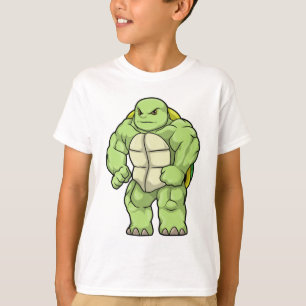 Camiseta Tartaruga como Bodybuilder com pacote Seis