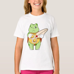 Camiseta Tartaruga como cabeceira com tesoura