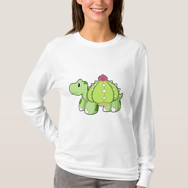 Camiseta Tartaruga como Cactus (Frente)