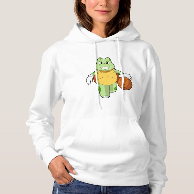 Camiseta Tartaruga como jogador de basquetebol com basquete (Frente)