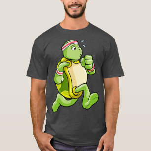 Camiseta Tartaruga como Jogger com Suor e Cabeça