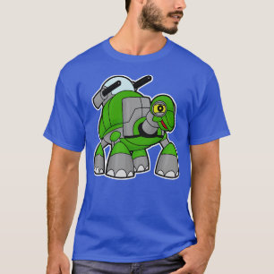 Camiseta Tartaruga como Robô com Canhões
