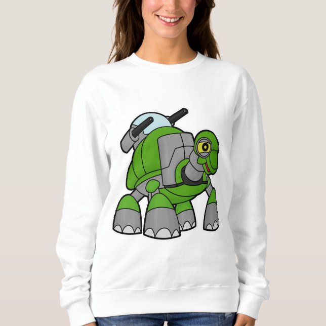Camiseta Tartaruga como Robô com Canhões (Frente)