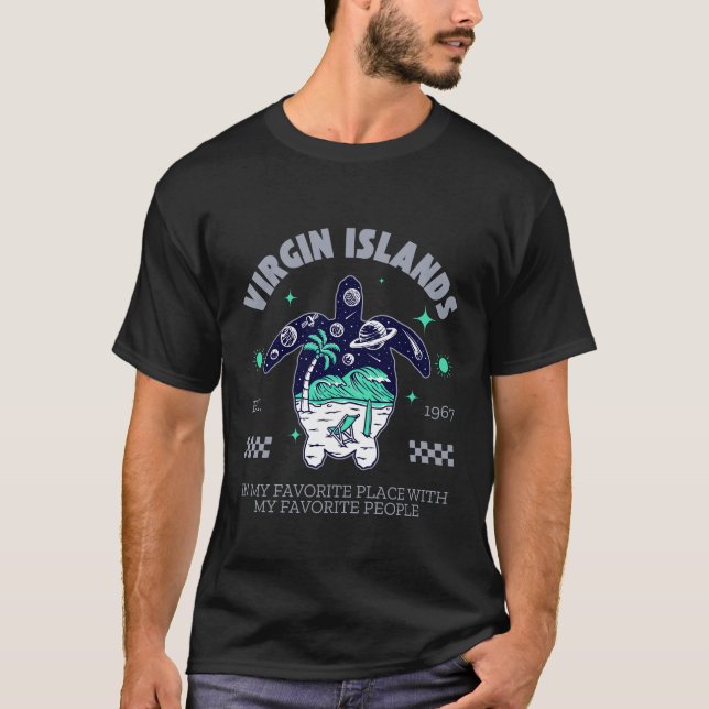 Camiseta Tartaruga das Ilhas Virgens Britânicas (Frente)