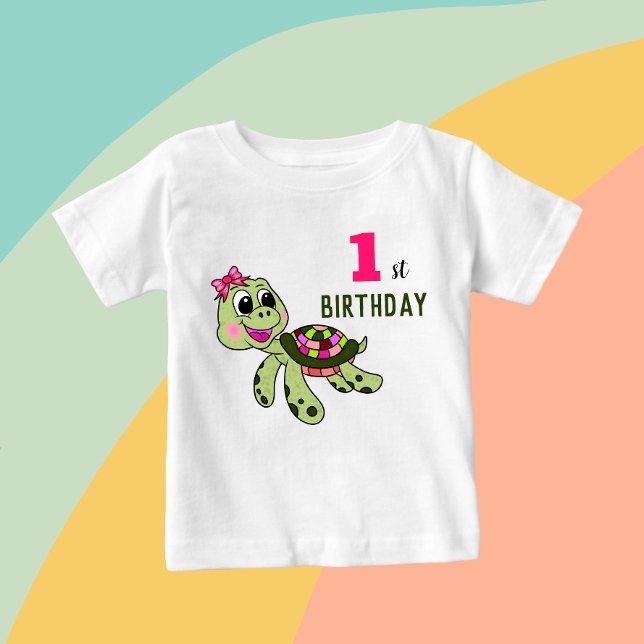 Camiseta Tartaruga de aniversário  (Criador carregado)